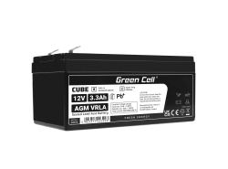 Green Cell ® Gel Batterie AGM VRLA 12V 3.3Ah