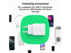 Greencell PowerSource Duo30 Chargeur USB/USB-C Blanc Charge rapide 30W Power Delivery