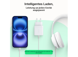 Greencell PowerSource Duo30 Chargeur USB/USB-C Blanc Charge rapide 30W Power Delivery