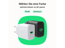 Greencell PowerSource Duo30 Chargeur USB/USB-C Blanc Charge rapide 30W Power Delivery