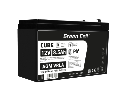 Green Cell® Batterie AGM 12V 8.5Ah accumulateur au Gel Jouets Installations d'alarme Véhicules pour enfants