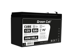 Green Cell® Batterie AGM 12V 8Ah accumulateur au Gel Jouets Installations d'alarme Véhicules pour enfants