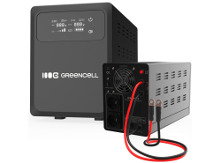 Green Cell Onduleur UPS 1200VA 800W Alimentation d'énergie Non interruptible avec écran LCD