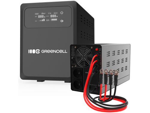 Green Cell Onduleur UPS 1500VA 1000W Alimentation d'énergie Non interruptible avec écran LCD