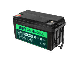 Green Cell Cube AGM VRLA IP54 12V 65Ah batterie sans entretien pour tondeuse, scooter, bateau, fauteuil roulant