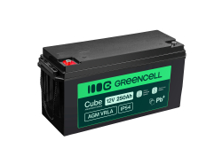 Green Cell Cube AGM VRLA IP54 12V 250Ah batterie sans entretien pour camping-car, photovoltaïque, panneaux solaires, bateau