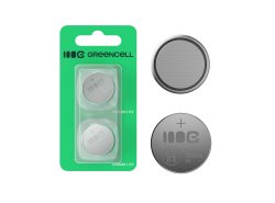 Greencell Blister 2x batterie lithium CR2032 3V 220mAh pastille pour clé, montre, télécommande, balance