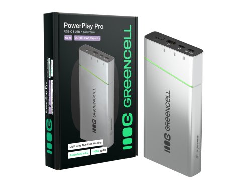 Powerbank Greencell PowerPlay Pro 20800mAh 65W – charge rapide, PD, Ultra Charge, fabriqué en Pologne