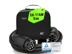 Green Cell Snap Type 2 EV Câble 11 kW 7 m pour Tesla Model 3 S X Y, Kia EV6, Hyundai IONIQ 5, BMW i3, Ford Mach-E, Fiat 500e