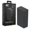 Greencell PowerPlay 30 - powerbank noir de 30 000mAh, 22,5W, 4 ports