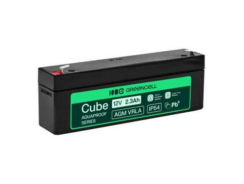 Akumulator Greencell AGM VRLA 12V 2.5Ah sans entretien pour caisse enregistreuse, jouets, caméras (178x36x66mm)