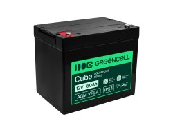 Greencell AGM VRLA 12V 80Ah accumulateur sans entretien pour alimentation UPS, balance, camping-car (260x168x216mm)