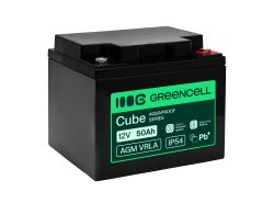 Greencell AGM VRLA 12V 50Ah batterie sans entretien pour alimentations UPS, balances, camping (197x166x170mm)