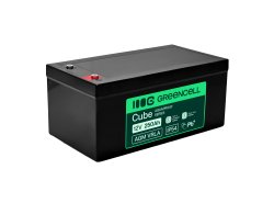 Greencell AGM VRLA 12V 250Ah batterie sans entretien pour bateaux, photovoltaïque, panneaux solaires (520x268x225mm)