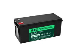 Greencell AGM VRLA 12V 175Ah accumulateur sans entretien pour bateaux, photovoltaïque, panneaux solaires (532x207x220mm)