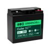 Greencell AGM VRLA 12V 18Ah accumulateur sans entretien pour caisse enregistreuse, jouets, caméras (181x77x167mm)