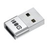 Adaptateur Plug&Play Greencell 2.4A USB-A vers USB-C 480 Mbps 12W aluminium