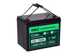 Green Cell CUBE AGM IP54 Batterie 12V 75Ah VRLA pour Photovoltaïque Caravane Energie Solaire