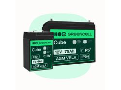 Green Cell CUBE AGM IP54 Batterie 12V 75Ah VRLA pour Photovoltaïque Caravane Energie Solaire