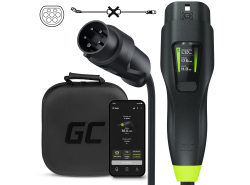 Green Cell GC Habu EV Portable Wallbox 11kW 7m Type 2 to CEE 16A pour la Recharge des Véhicules 2in1 EV Chargeur avec GC App