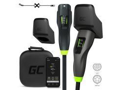 Green Cell GC Habu Chargeur Mobile EV 11kW 7m Type 2 CEE 16A Wallbox avec App + Habu Holder - support câble charge EV