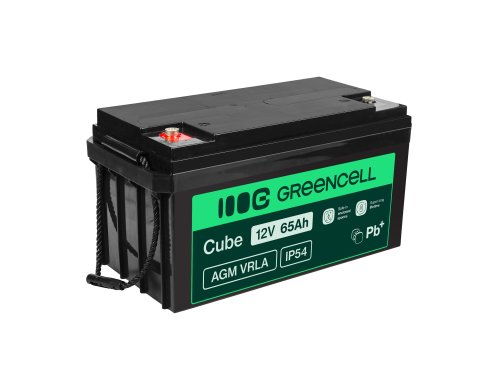 Green Cell® Batterie AGM 12V 65Ah accumulateur au Gel tondeuse scooter bateau de pêche Tracteur à gazon