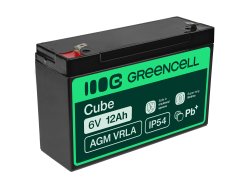 Green Cell® Batterie AGM 6V 12Ah accumulateur au Gel Jouets Installations d'alarme Véhicules pour enfants
