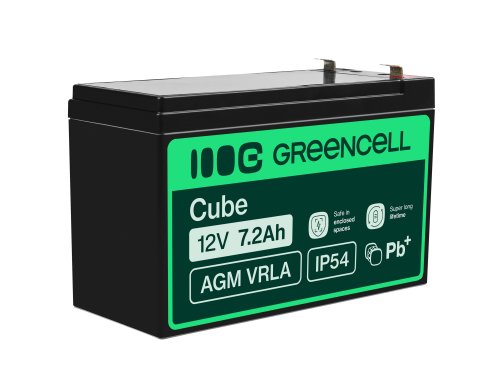 Green Cell® Batterie AGM 12V 7.2Ah accumulateur au Gel Jouets Installations d'alarme Véhicules pour enfants
