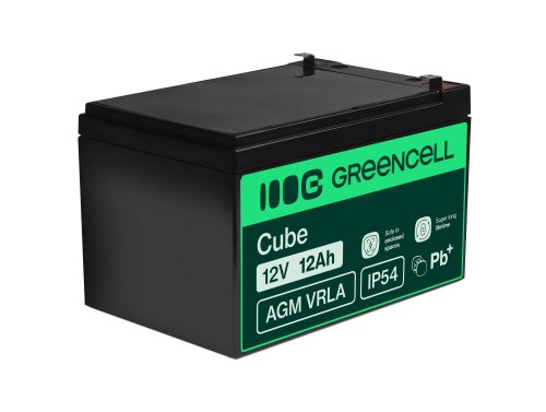 Green Cell® Batterie AGM 12V 12Ah accumulateur au Gel Jouets Installations d'alarme Véhicules pour enfants