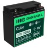 Green Cell® Batterie AGM 12V 20Ah accumulateur au Gel tondeuse scooter bateau de pêche Tracteur à gazon