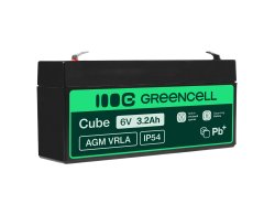 Green Cell® Batterie AGM 6V 3.2Ah accumulateur au Gel Jouets Installations d'alarme Véhicules pour enfants