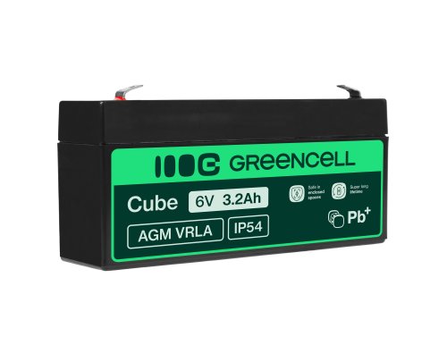Green Cell® Batterie AGM 6V 3.2Ah accumulateur au Gel Jouets Installations d'alarme Véhicules pour enfants