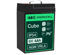 Green Cell® Batterie AGM 6V 4Ah accumulateur au Gel Jouets Installations d'alarme Véhicules pour enfants