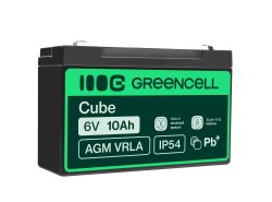 Green Cell® Batterie AGM 6V 10Ah accumulateur au Gel Jouets Installations d'alarme Véhicules pour enfants