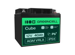 Green Cell® Batterie AGM 12V 40Ah accumulateur au Gel tondeuse scooter bateau de pêche Tracteur à gazon