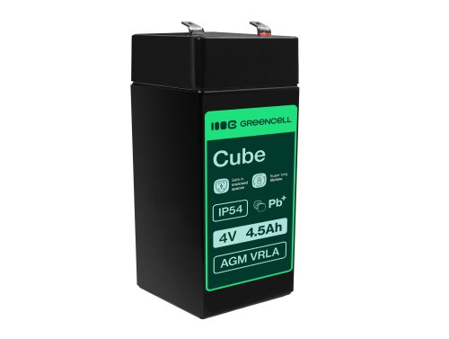 Green Cell® Batterie AGM 4V 4.5Ah accumulateur au Gel Jouets Installations d'alarme Véhicules pour enfants