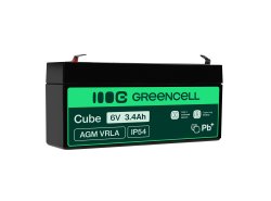 Green Cell® Batterie AGM 6V 3.4Ah accumulateur au Gel Jouets Installations d'alarme Véhicules pour enfants