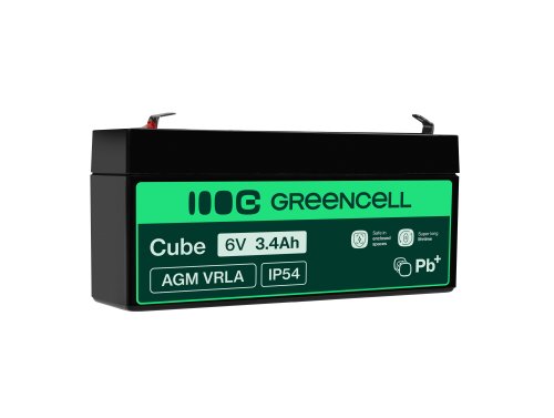 Green Cell® Batterie AGM 6V 3.4Ah accumulateur au Gel Jouets Installations d'alarme Véhicules pour enfants