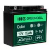 Green Cell® Batterie AGM 12V 15Ah accumulateur au Gel Jouets Installations d'alarme Véhicules pour enfants