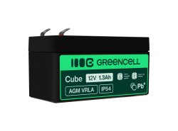 Green Cell® Batterie AGM 12V 1.3Ah accumulateur au Gel Jouets Installations d'alarme Véhicules pour enfants
