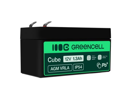 Green Cell® Batterie AGM 12V 1.3Ah accumulateur au Gel Jouets Installations d'alarme Véhicules pour enfants