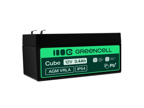 Green Cell® Batterie AGM 12V 3.4Ah accumulateur au Gel Jouets Installations d'alarme Véhicules pour enfants