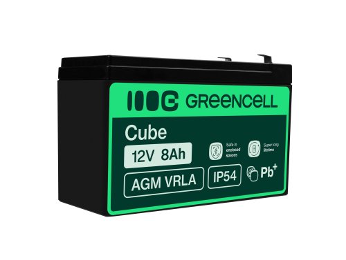 Green Cell® Batterie AGM 12V 8Ah accumulateur au Gel Jouets Installations d'alarme Véhicules pour enfants
