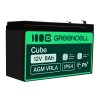 Green Cell® Batterie AGM 12V 8Ah accumulateur au Gel Jouets Installations d'alarme Véhicules pour enfants