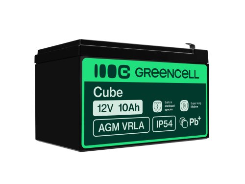 Green Cell® Batterie AGM 12V 10Ah accumulateur au Gel UPS Système Batterie de secours Batterie de résérve