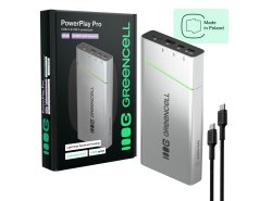 Powerbank Greencell PowerPlay Pro 20800mAh 65W – charge rapide, PD, Ultra Charge, fabriqué en Pologne